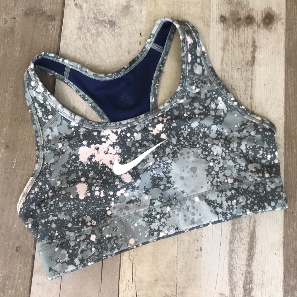 Nike Paint Splatter Print Dri-Fit Sports Bra Sz XS